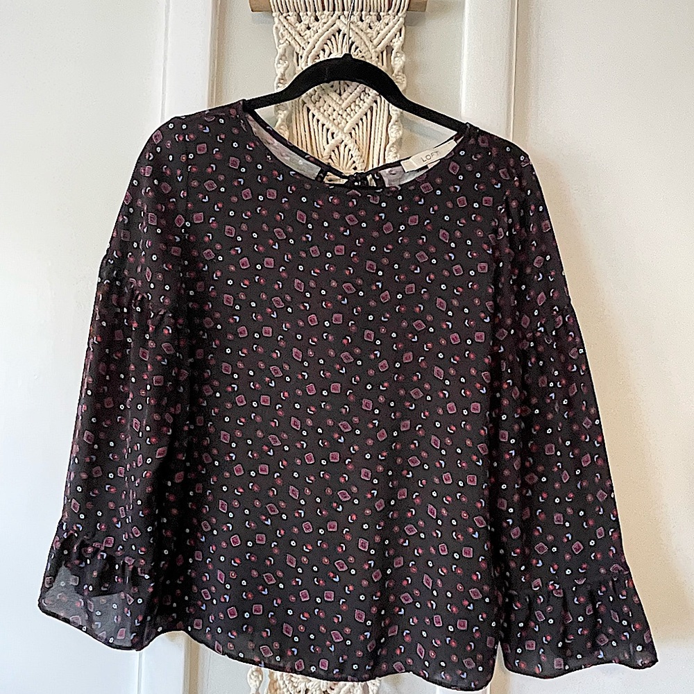 Black Floral Blouse